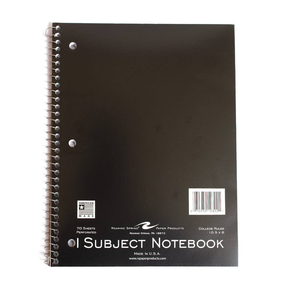 Roaring Spring, Notebook, Spiral, 70 Count
